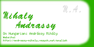 mihaly andrassy business card